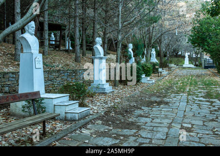 Griechenland, in den Hof des Museums der mazedonischen Kampf, in der Nähe der Chromio Dorf, in Kozani region, Westmakedonien, Griechenland. Stockfoto