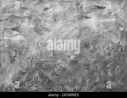 Abstrakte schwarzen und weißen Hintergrund. Textur Bürsten, Kratzer, Flecken auf dem Papier. Stockfoto