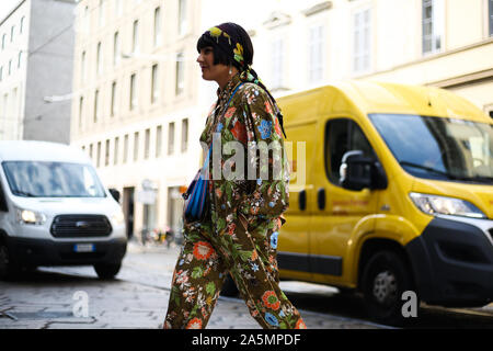 María Brede die Teilnahme an der Show in Mailand auf der Modewoche September 18,2019 Stockfoto