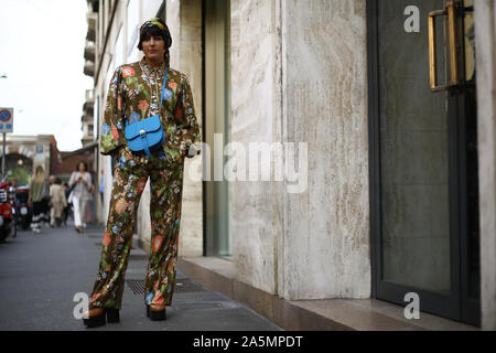 María Brede die Teilnahme an der Show in Mailand auf der Modewoche September 18,2019 Stockfoto