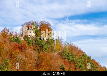 Schloss Uhenfels in der Nähe von Bad Urach, Schwäbische Alpen Stockfoto