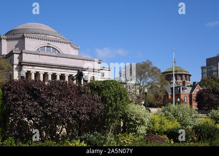 Die Columbia University Campus in Morningside Heights, New York, USA. Low Memorial Library. Stockfoto