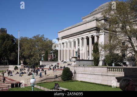 Die Columbia University Campus in Morningside Heights, New York, USA. Low Memorial Library. Stockfoto