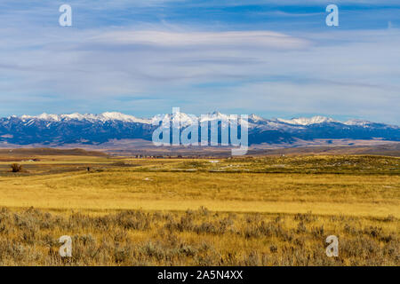 Die Landschaft rund um den Verrückten Berge in South Central Montana, USA. Stockfoto