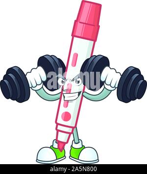 Fitness red white board Marker im Cartoon Stock Vektor