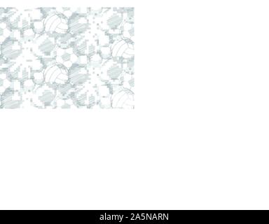 Zeichnung Skizze ball Sport nahtlose Hintergrund, Muster Vektor auf weißem Hintergrund Stock Vektor