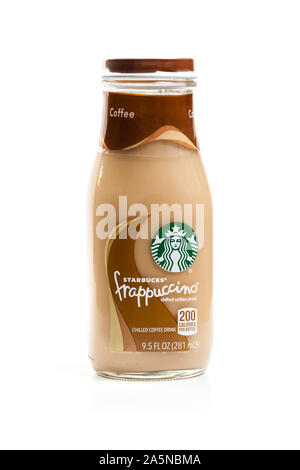 BANGKOK, THAILAND - 03. MÄRZ 2017: Flasche Starbucks Frappuccino trinken Kaffee 9,5 Unze. Stockfoto