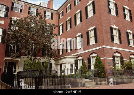 Boston, Massachusetts - Oktober 3., 2019: Außen Nichols House Museum im historischen Beacon Hill Viertel von Boston Stockfoto