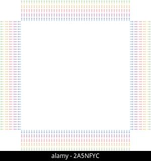 Dekorative quadratischen Rahmen mit Pfeilen. Skizze design Symbole. Bunte vektor Hintergrund. Transparenz. Vector EPS 10. Stock Vektor