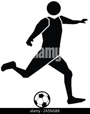 Fußball und Männer sport Symbol, Logo illustration Vektor Stock Vektor