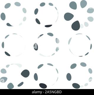 Water Drop laden Zeichen Icon Set, grau Vektor Stock Vektor