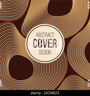 Abstract kreatives Konzept layout Vorlage. Trendy, Karte, Flyer, Plakat, Broschüre Design. Moderne abstrakte Abdeckung von Wellenlinien. Streifen, Wellen. Stock Vektor