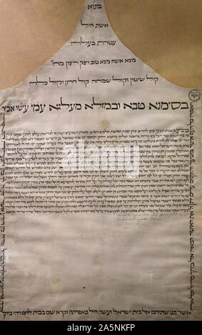 Italien Veneto Padua: Jüdisches Museum: Ketubah. Ehevertrag Stockfoto