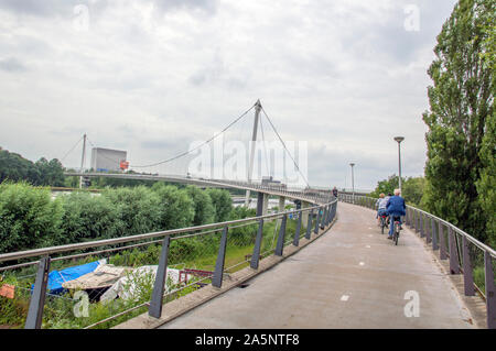 Nesciobrug Fahrrad Brücke in Diemen Niederlande 2019 Stockfoto