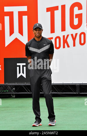 Tokio, Japan. Okt, 2019 20. Tiger Woods an der 'Tiger zurück" Workshop in der Meiji Universität. Tokio, 20.10.2019 | Verwendung der weltweiten Kredit: dpa/Alamy leben Nachrichten Stockfoto