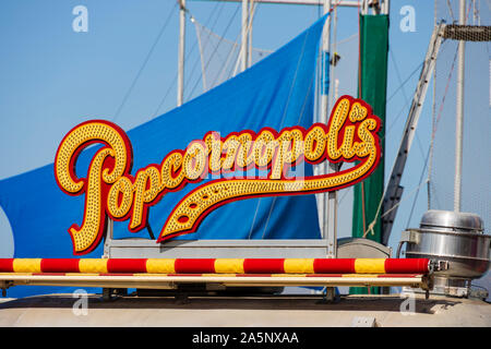 Popcornopolis am Santa Monica Pier, Kalifornien, Vereinigte Staaten von Amerika. USA. Oktober 2019 Stockfoto