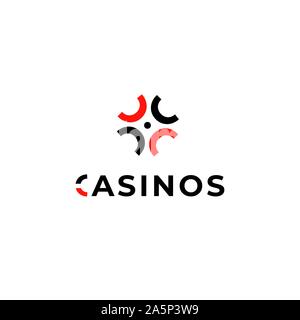 Casino vector Logo. Roulette Emblem. Roulette Symbol. Glücksspiel Emblem Stock Vektor