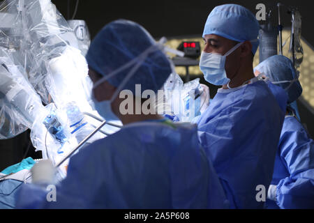 Medizinische Roboter. Robotische Chirurgie. Medizinische Maßnahme Roboter. Minimalinvasiven Roboterchirurgie. Stockfoto