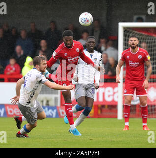 Crawley, Großbritannien. 12. Oktober 2019 Während der Sky Bet Liga Match zwischen Crawley und Colchester United an den Völkern Pension Stadion in Crawley. Quelle: Tele Images/Alamy leben Nachrichten Stockfoto