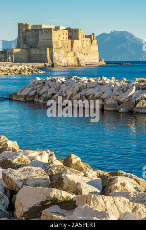 Das Castel dell'Ovo, Eier oder Schloss, Neapel oder Neapel, Italien Stockfoto