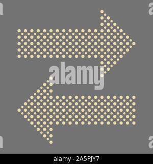 Fein gestrichelten Pfeile Stockfoto