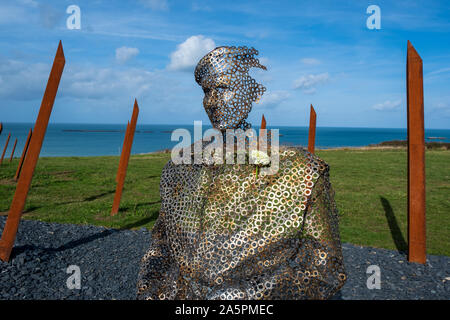 D - Tag 75 Garten Denkmal von Arromanches, Normandie Stockfoto