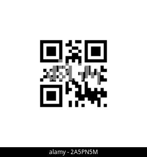 QR-Code Symbol. Vector Illustration, flache Bauform. Stock Vektor