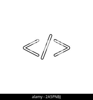 Code, Web-Symbol. Vector Illustration, flache Bauform. Stock Vektor