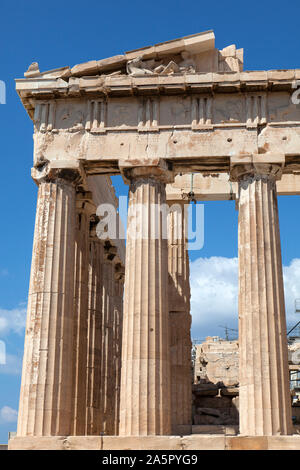 Parthenon auf der Akropolis von Athen, Griechenland. Stockfoto