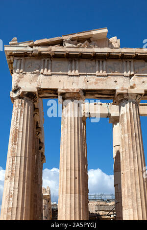 Parthenon auf der Akropolis von Athen, Griechenland. Stockfoto