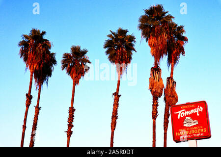 Original Tommy's Weltberühmten Hamburger, Fast-Food-Restaurant auf dem Hollywood Blvd, Los Angeles (Kalifornien) Stockfoto