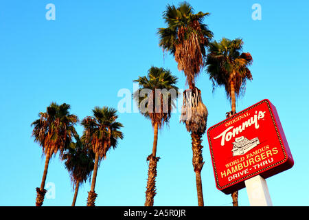 Original Tommy's Weltberühmten Hamburger, Fast-Food-Restaurant auf dem Hollywood Blvd, Los Angeles (Kalifornien) Stockfoto