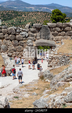 Lion Gate aus Mykene, Griechenland Stockfoto