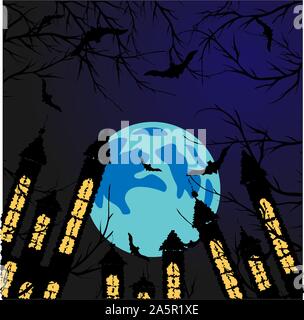 Halloween, tolles Design für jegliche Zwecke. Kalligraphie Charakter. Happy Halloween Party Banner Design Stock Vektor