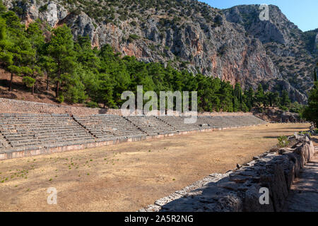 Das Stadion, Delphi, Griechenland Stockfoto