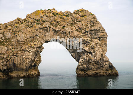 Durdle Door Bohrung auf Jurassic Küste von Dorset, Großbritannien Stockfoto