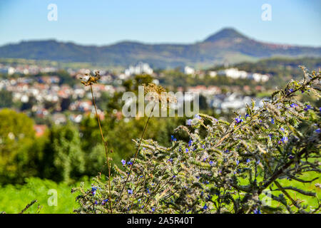 Landschaft/Panorama Staufer Berg/Göppingen Schloss Filseck Stockfoto