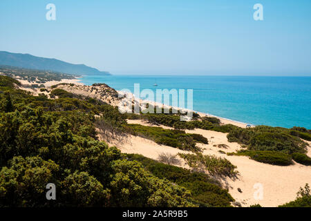 Die sanddüne Landschaft der Spiaggia di Piscinas Piscinas/Strand und die Dünen von Piscinas an der Costa Verde Westküste Sardinien Italien Europa Stockfoto
