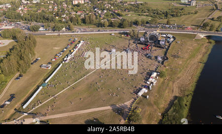 Luftaufnahme der Stadt Jelgava Lettland Zemgale drone Ansicht von oben Stockfoto