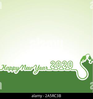 Abbildung: Gruß für das neue Jahr 2020 Vektor Stock Vektor