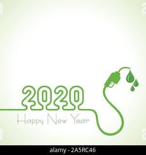 Abbildung: Gruß für das neue Jahr 2020 Vektor Stock Vektor