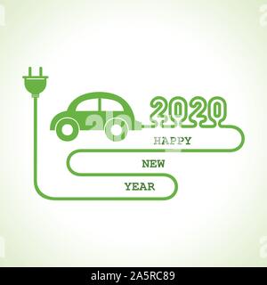Abbildung: Gruß für das neue Jahr 2020 Vektor Stock Vektor