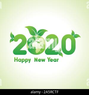 Abbildung: Gruß für das neue Jahr 2020 Vektor Stock Vektor