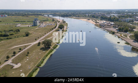 Luftaufnahme der Stadt Jelgava Lettland Zemgale drone Ansicht von oben Stockfoto
