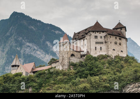 Ein Bild von der Burg Gutenberg, in Liechtenstein. Stockfoto