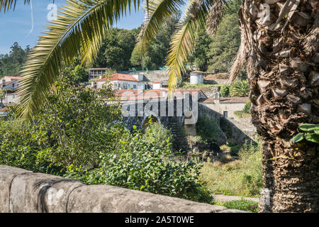 Ponte Maceira, Portor, Spanien. Camino de Santiago. Stockfoto