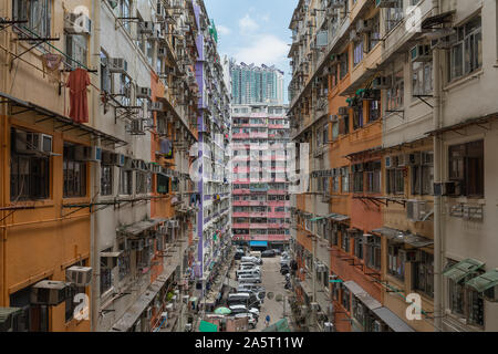 Apartment mit hoher Dichte der öffentlichen Haus in Hong Kong, China. Stockfoto