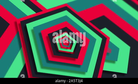 Computer Generated web moderne Kulisse. Bunte Muster. 3D-Rendering abstrakten geometrischen Formen Stockfoto