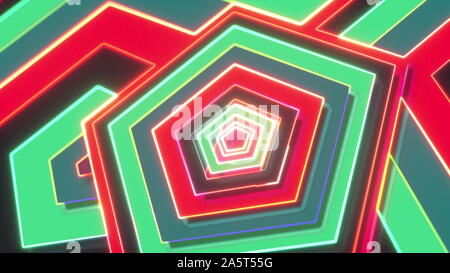 Computer Generated web moderne Kulisse. Bunte Muster. 3D-Rendering abstrakten geometrischen Formen Stockfoto
