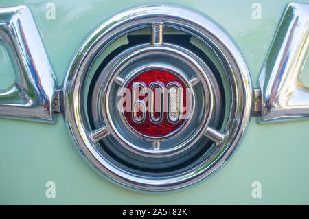 Sitz 600 emblem Modell Marke. Nahaufnahme Stockfoto